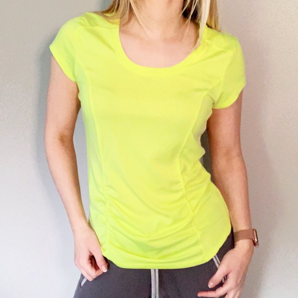 Balance Collection neon yellow athletic top, small